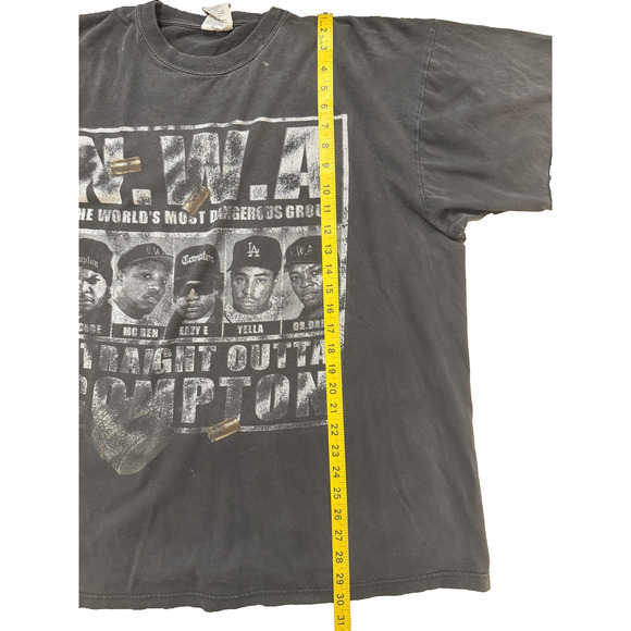 Vintage NWA Straight Outta Compton T-Shirt Phat Dog 2XL Black Airbrush Back Y2K - Picture 6 of 7